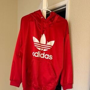 Adidas Bold Red Pullover Hoodie